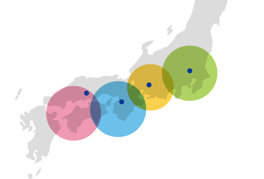 西に7,000坪、東に2,000坪のヤード